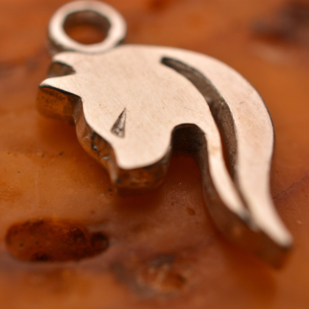 Сребърен медальон 925 „Котка“ – талисман за интуиция, грация и защита | бохо-рустик бижу | Арт Дива