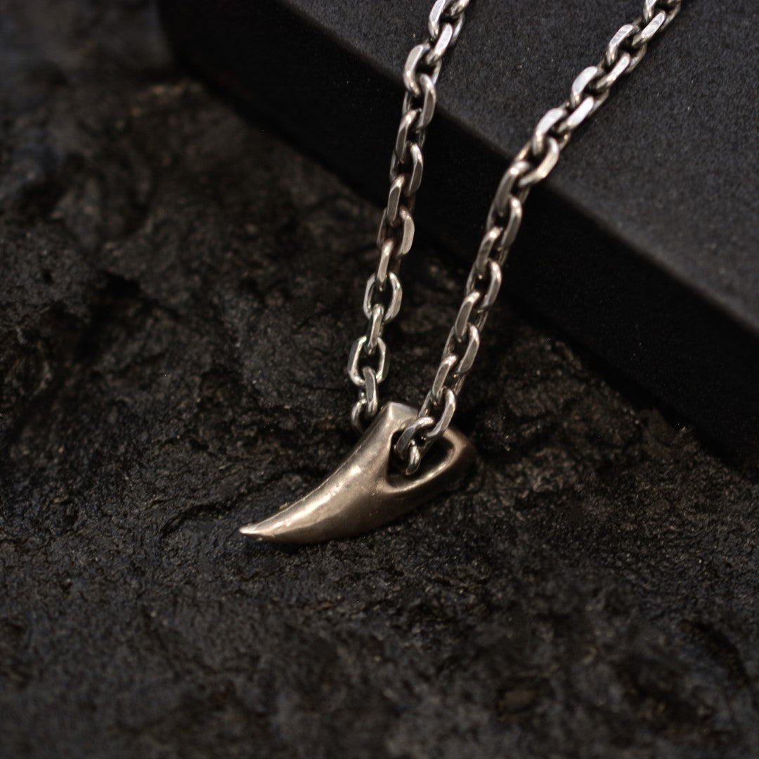 Сребърен медальон 925 „Нокът на Гризли“ | Мъжки талисман за сила и защита | Частично оксидирана висулка | ArtDiva