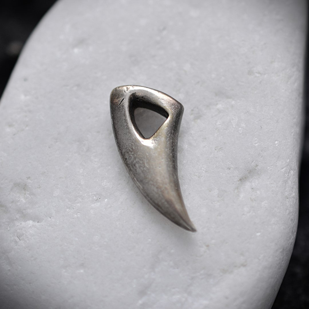 Сребърен медальон 925 „Нокът на Гризли“ | Мъжки талисман за сила и защита | Частично оксидирана висулка | ArtDiva