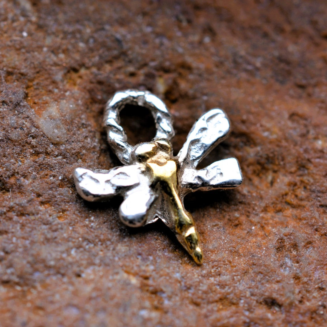 Сребърен медальон водно конче 925 – бохо талисман за промяна | Арт Дива