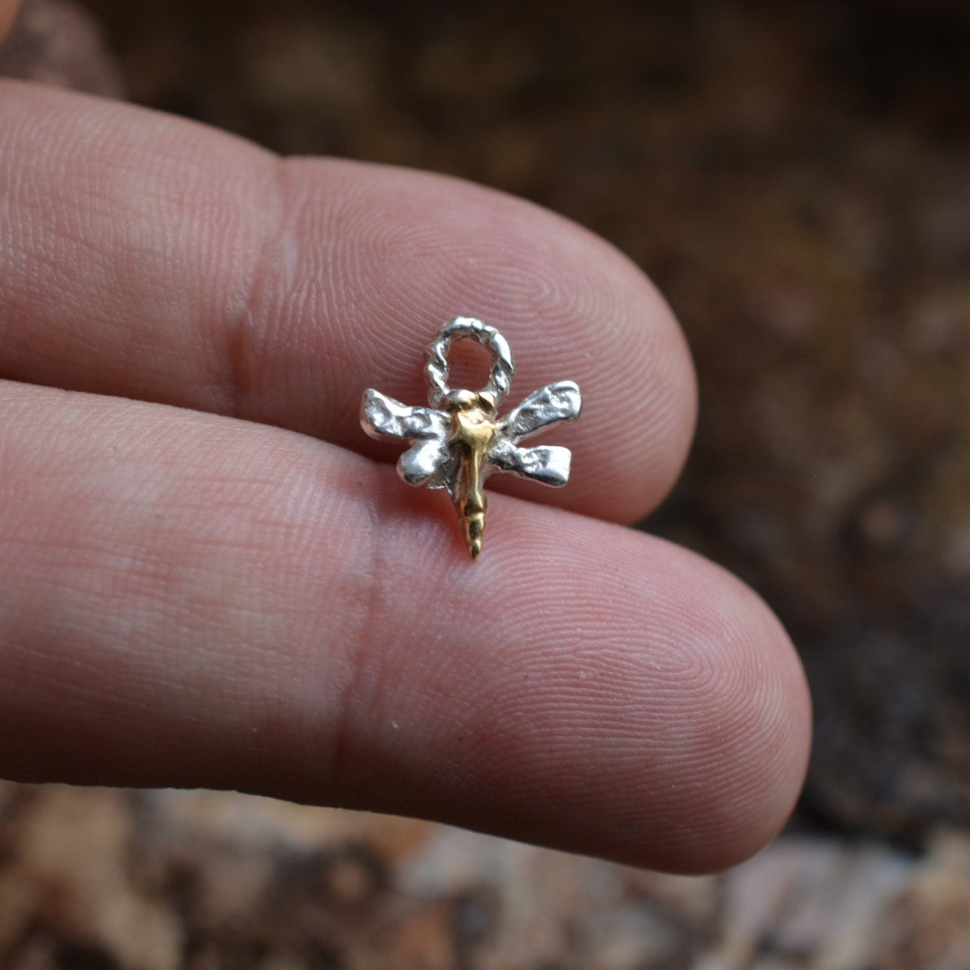 Сребърен медальон водно конче 925 – бохо талисман за промяна | Арт Дива