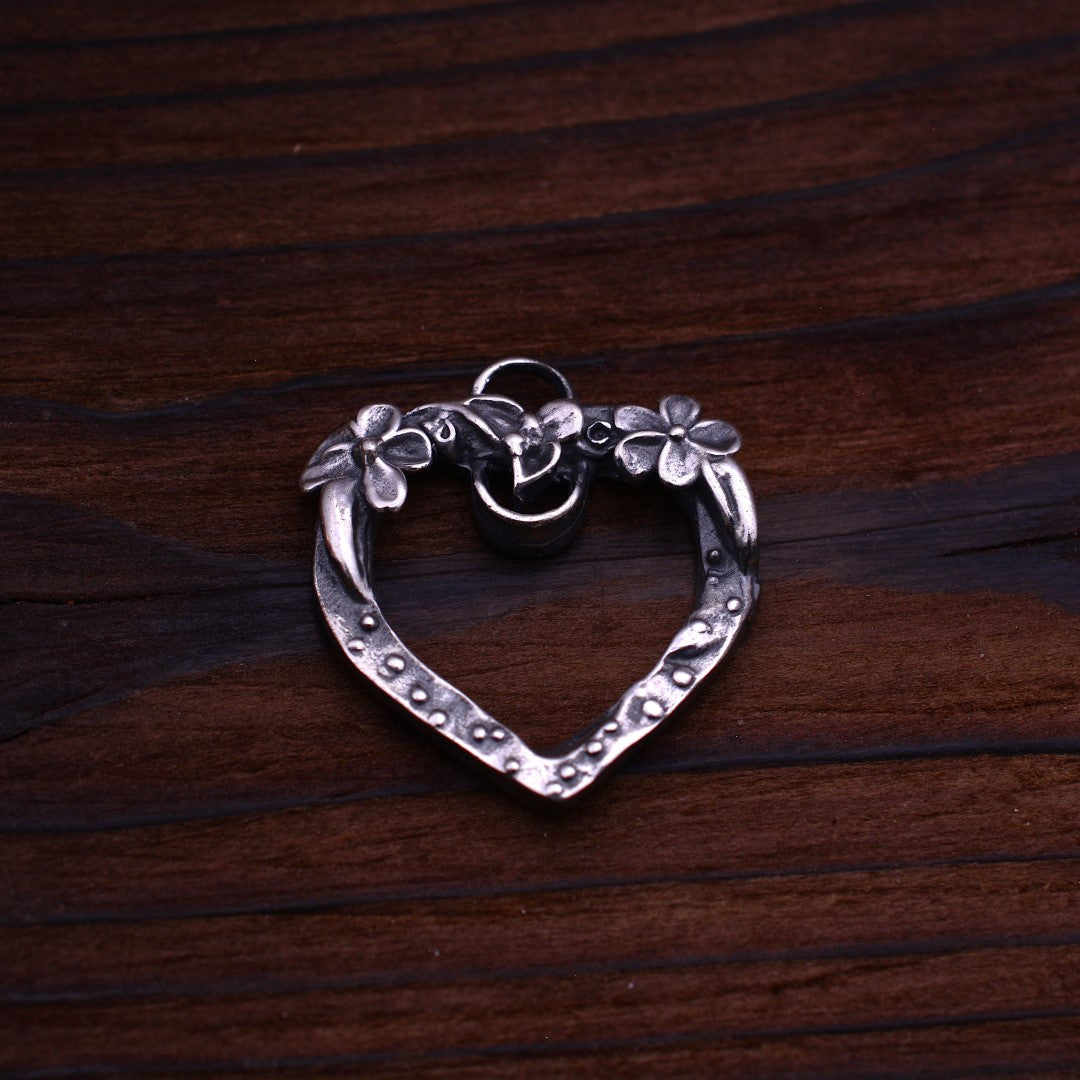 Сребърно бижу 925 – медальон „Отворено сърце“, талисман за любов и нежност, скулптурни бижута, бохо стил, ръчна изработка, подходящ подарък за майка, дъщеря или приятелка Арт Дива