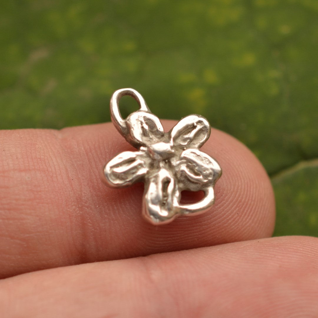 Сребърен елемент 925 “цвете” – талисман за хармония, скулптурни бижута, бохо стил, ръчна изработка, подходящ подарък за майка, дъщеря или приятелка Арт Дива