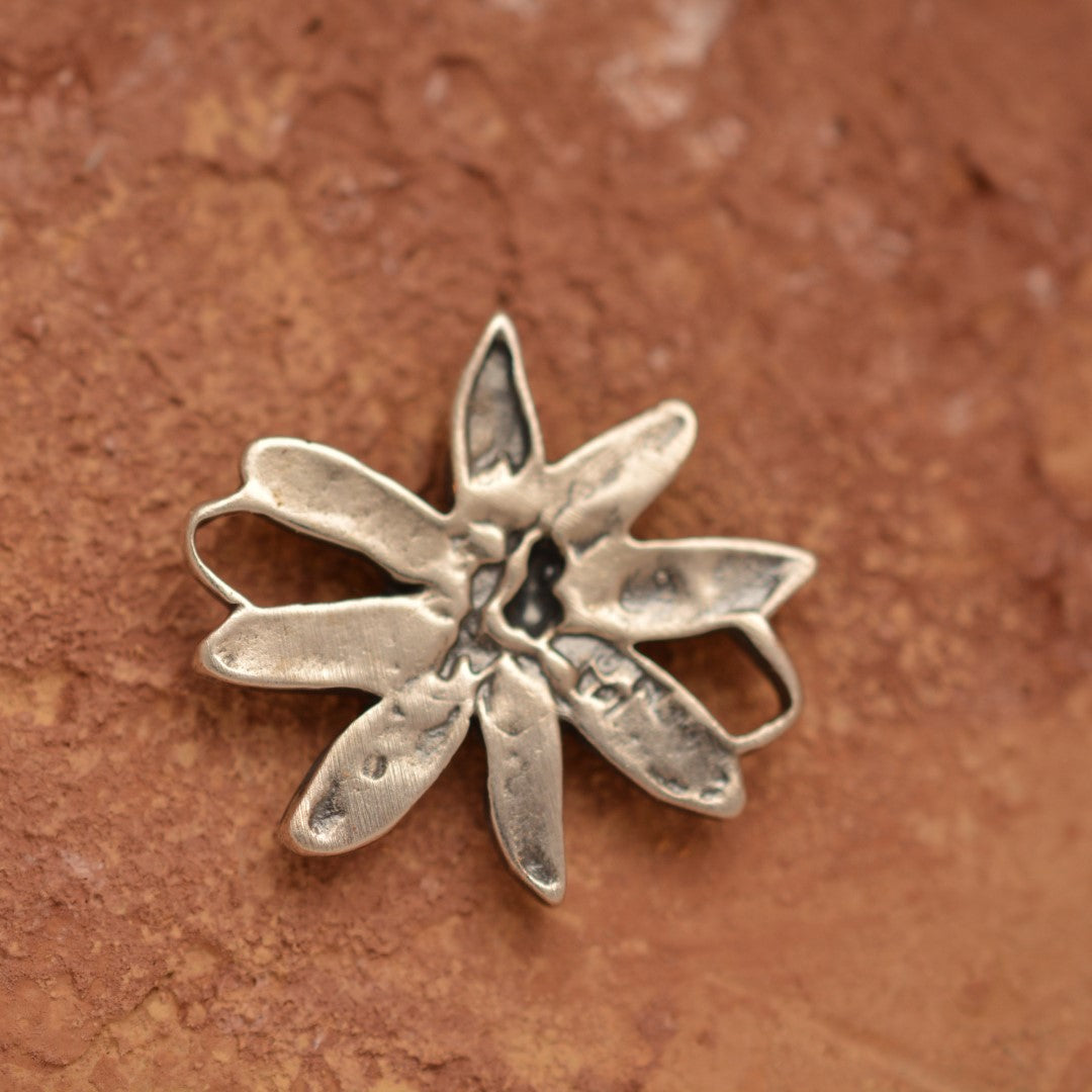 Сребърен елемент 925 “цвете” – талисман за хармония, скулптурни бижута, бохо стил, ръчна изработка, подходящ подарък за майка, дъщеря или приятелка | Арт Дива