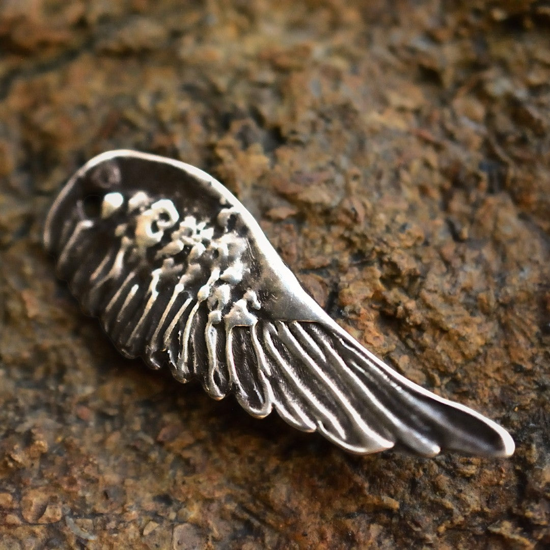 Сребърен медальон 925 ангелско крило – талисман за защита, скулптурни бижута, бохо стил, ръчна изработка, подходящ подарък за майка, дъщеря или приятелка | Арт Дива