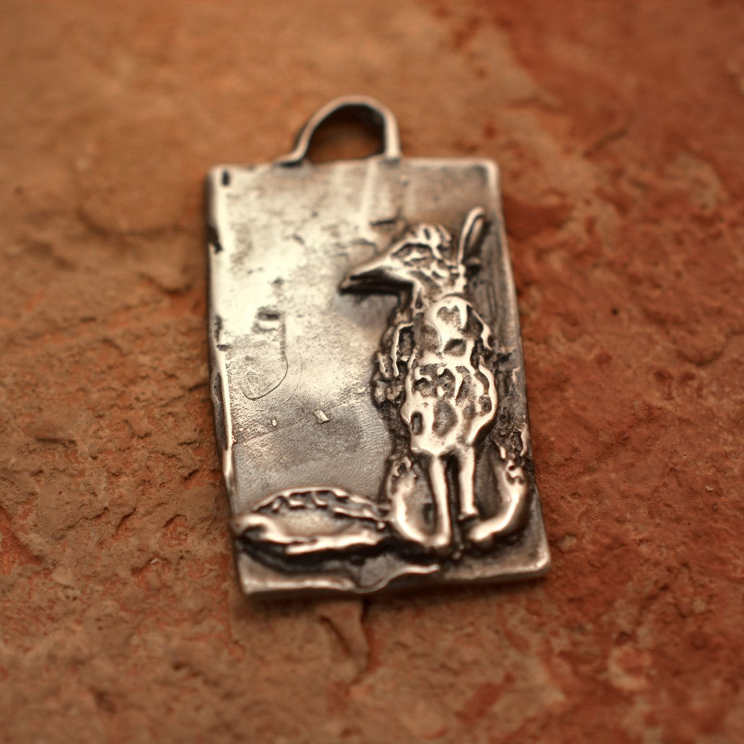 Сребърен медальон 925 лисица – талисман за надежда, скулптурни бижута, бохо стил, ръчна изработка, подходящ подарък за майка, дъщеря или приятелка Арт Дива