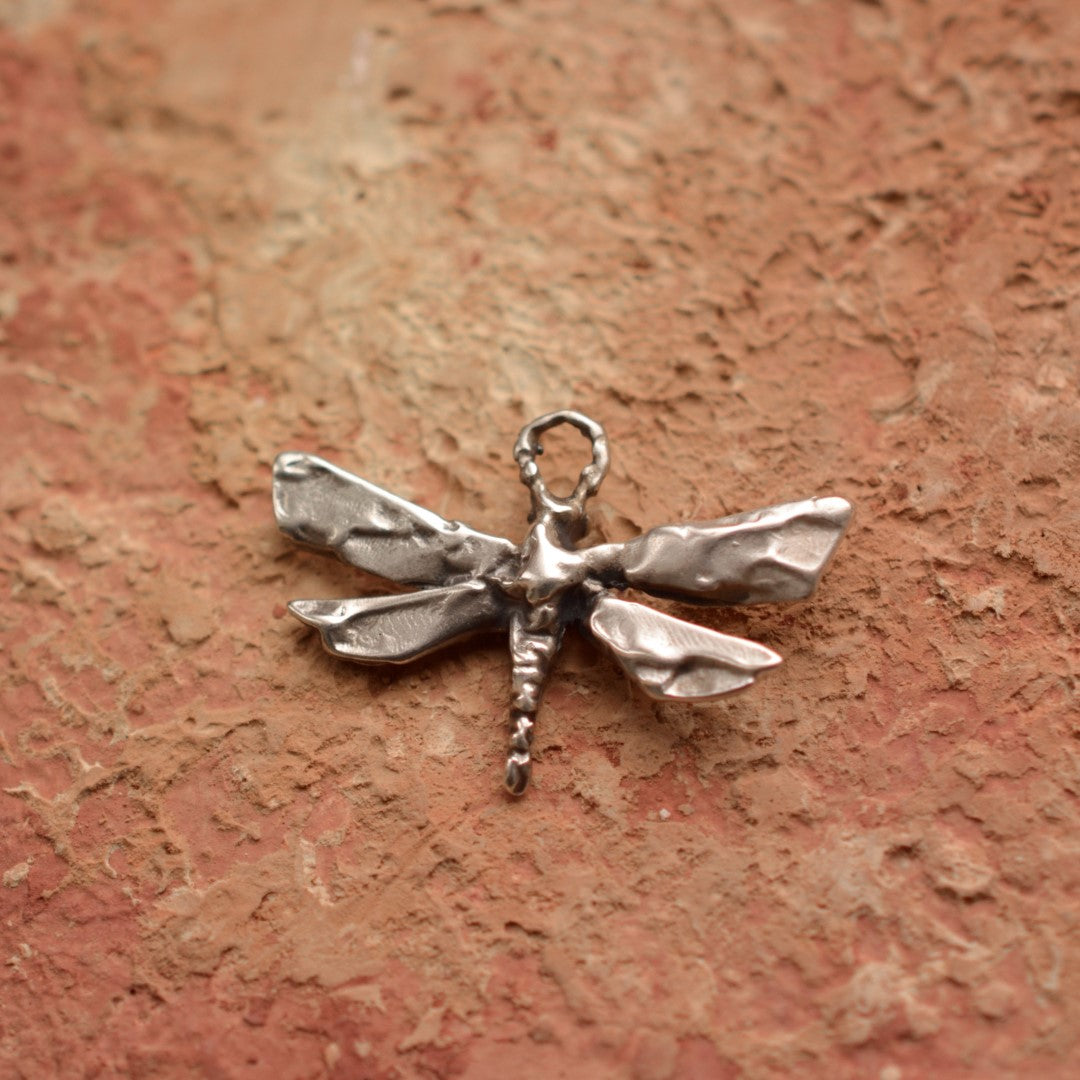 Сребърен медальон 925 водно конче – талисман за промяна и духовно израстване, скулптурни бижута, бохо стил, ръчна изработка, подходящ подарък за майка, дъщеря или приятелка | Арт Дива