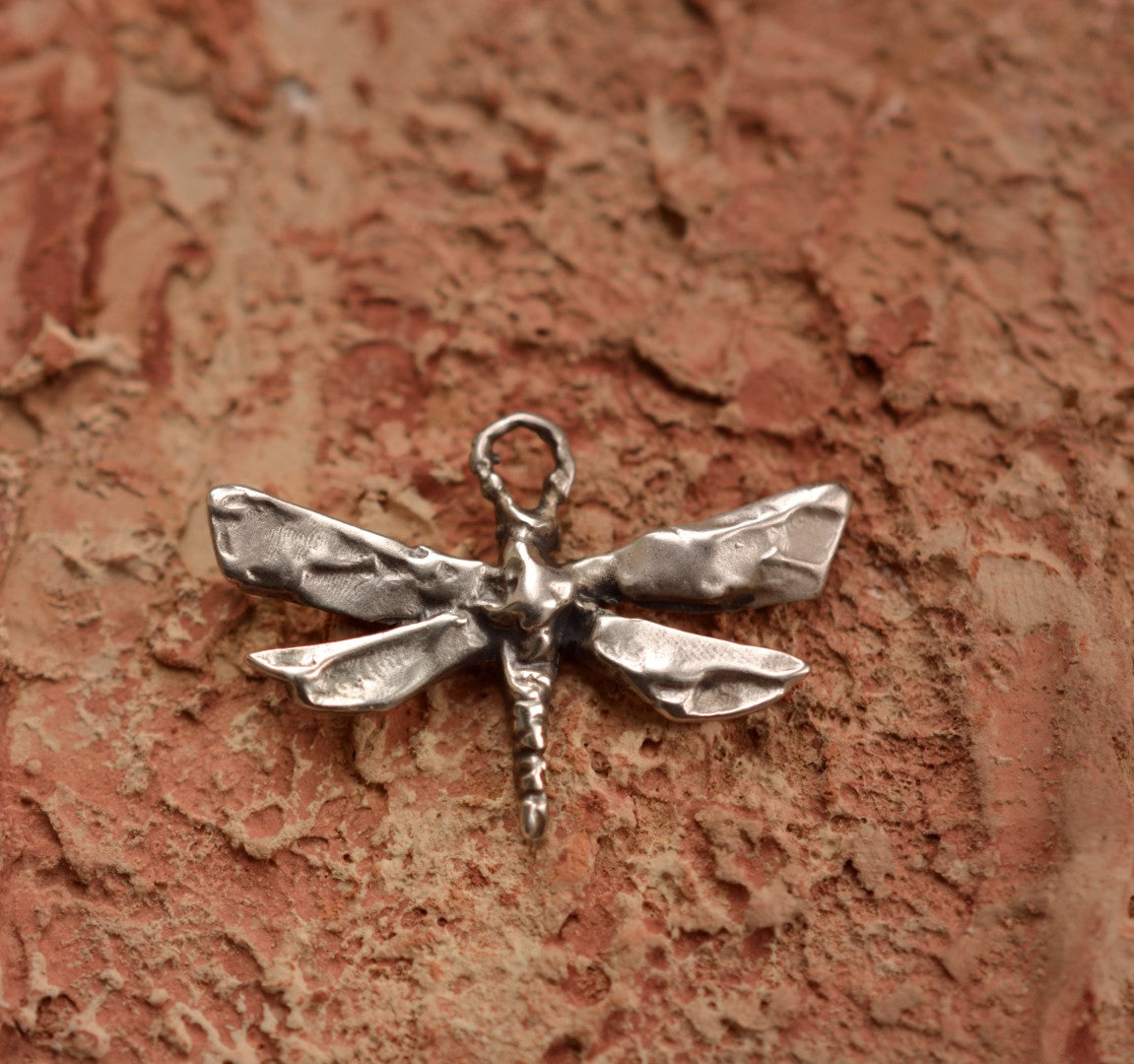 Сребърен медальон 925 водно конче – талисман за промяна и духовно израстване, скулптурни бижута, бохо стил, ръчна изработка, подходящ подарък за майка, дъщеря или приятелка | Арт Дива