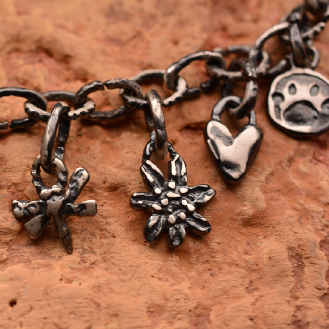 Сребърна гривна 925 „Артистична основа“ – ръчно изработена верижка без висулки | Оксидирано бохо – рустик бижу | Арт Дива