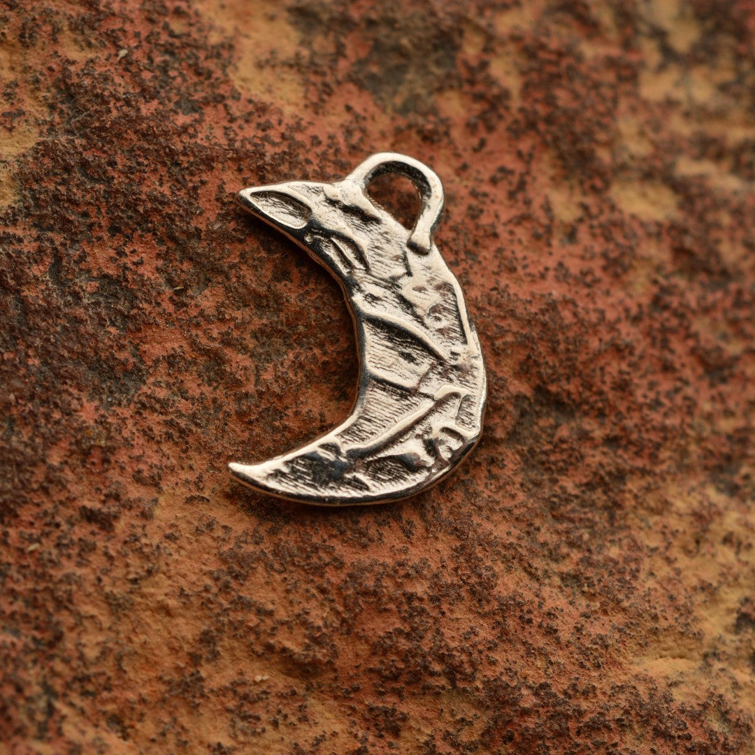 Сребро 925 висулка амулет полумесец | Талисман за интуиция и ново начало | Бохо рюстик скулптурни бижута | Ръчна изработка Art Diva (Копие)