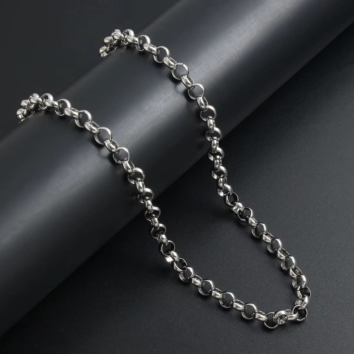 Мъжка Сребърна Верига (Синджир) – Сребро 925, Дължина 65 см. Кръгла плетка.