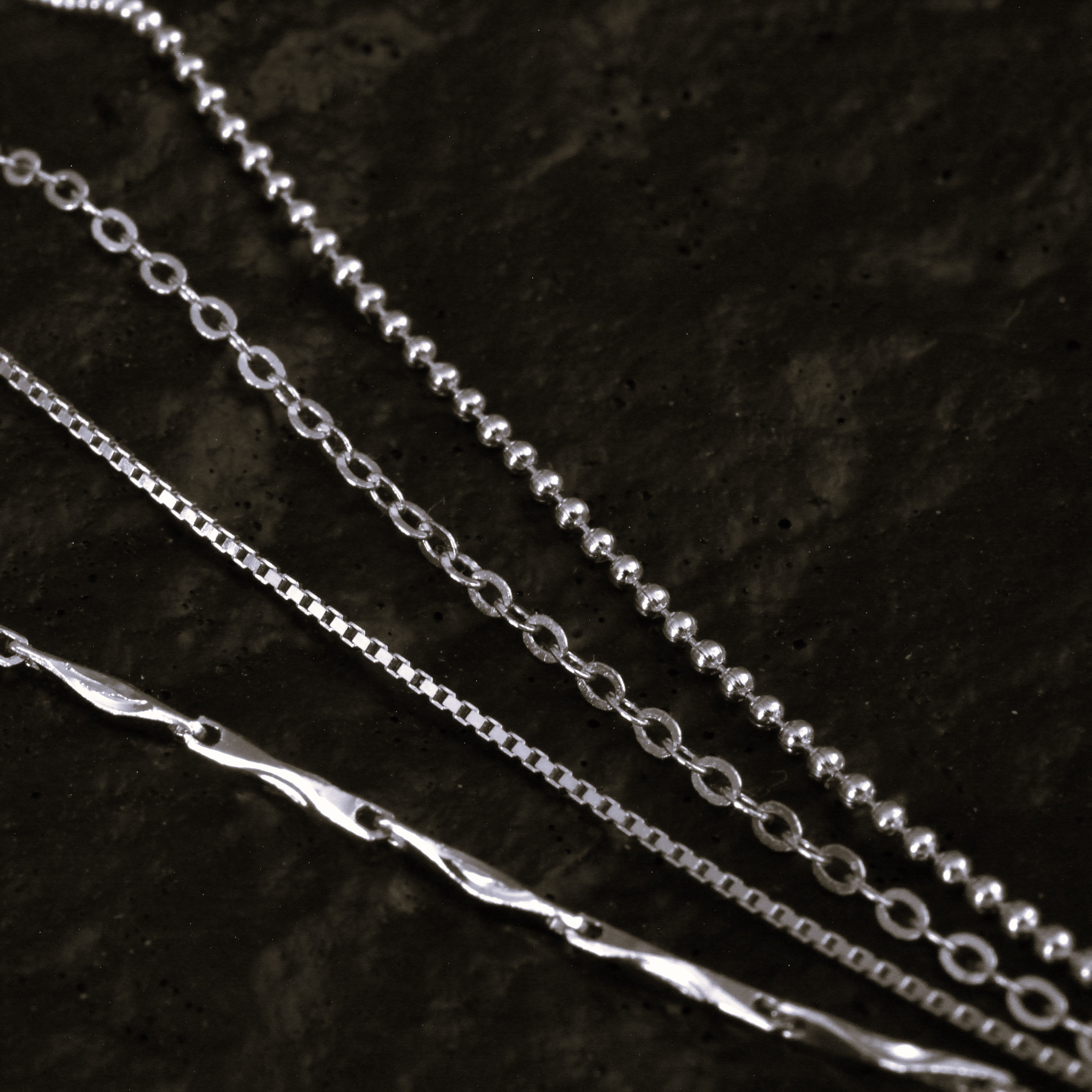 Дамска Сребърна Верига (Синджир) – Сребро 925, Дължина 45+5 Сантиметра – 4 Варианта