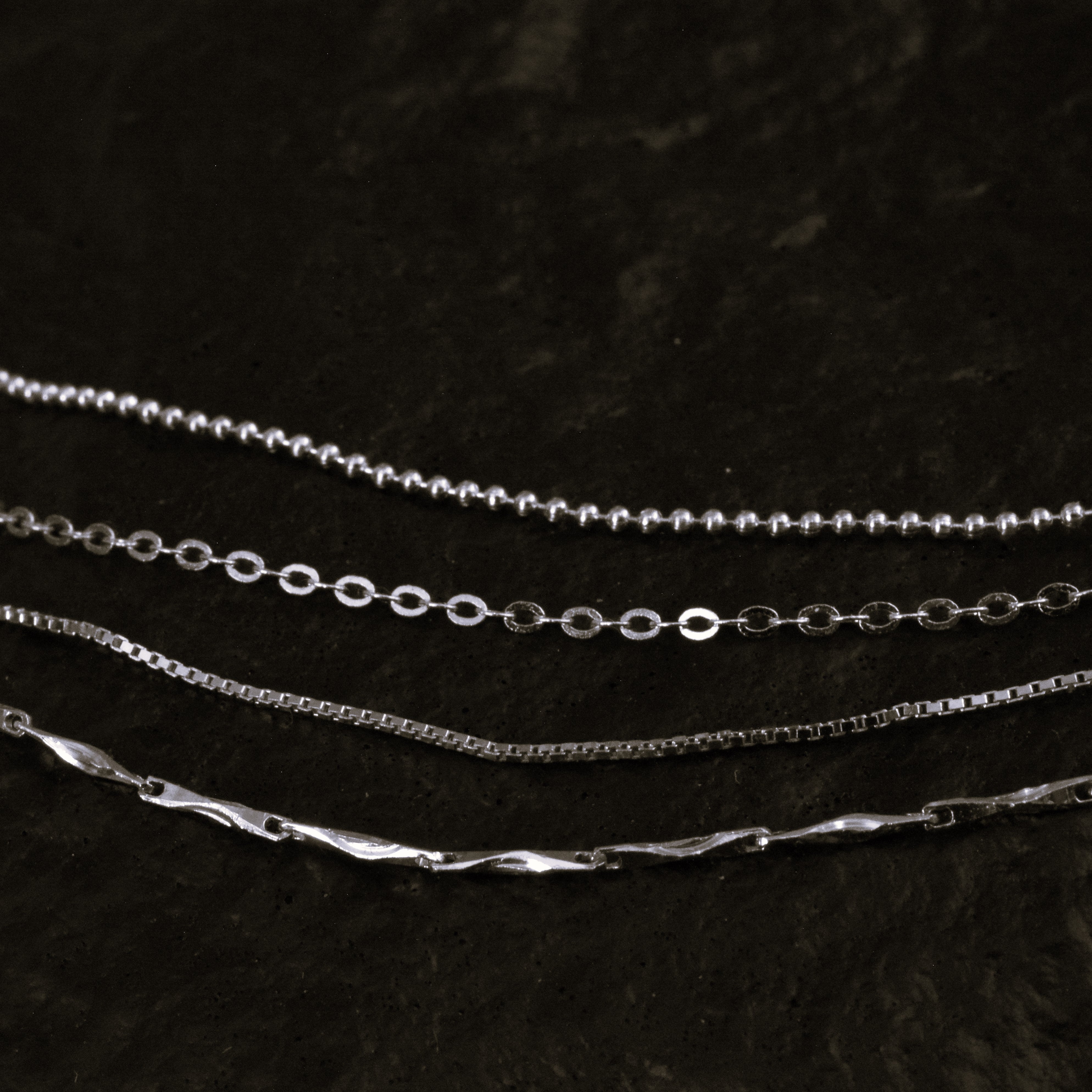 Дамска Сребърна Верига (Синджир) – Сребро 925, Дължина 45+5 Сантиметра – 4 Варианта