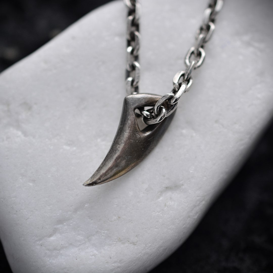 Сребърен медальон 925 „Нокът на Гризли“ | Мъжки талисман за сила и защита | Частично оксидирана висулка | ArtDiva