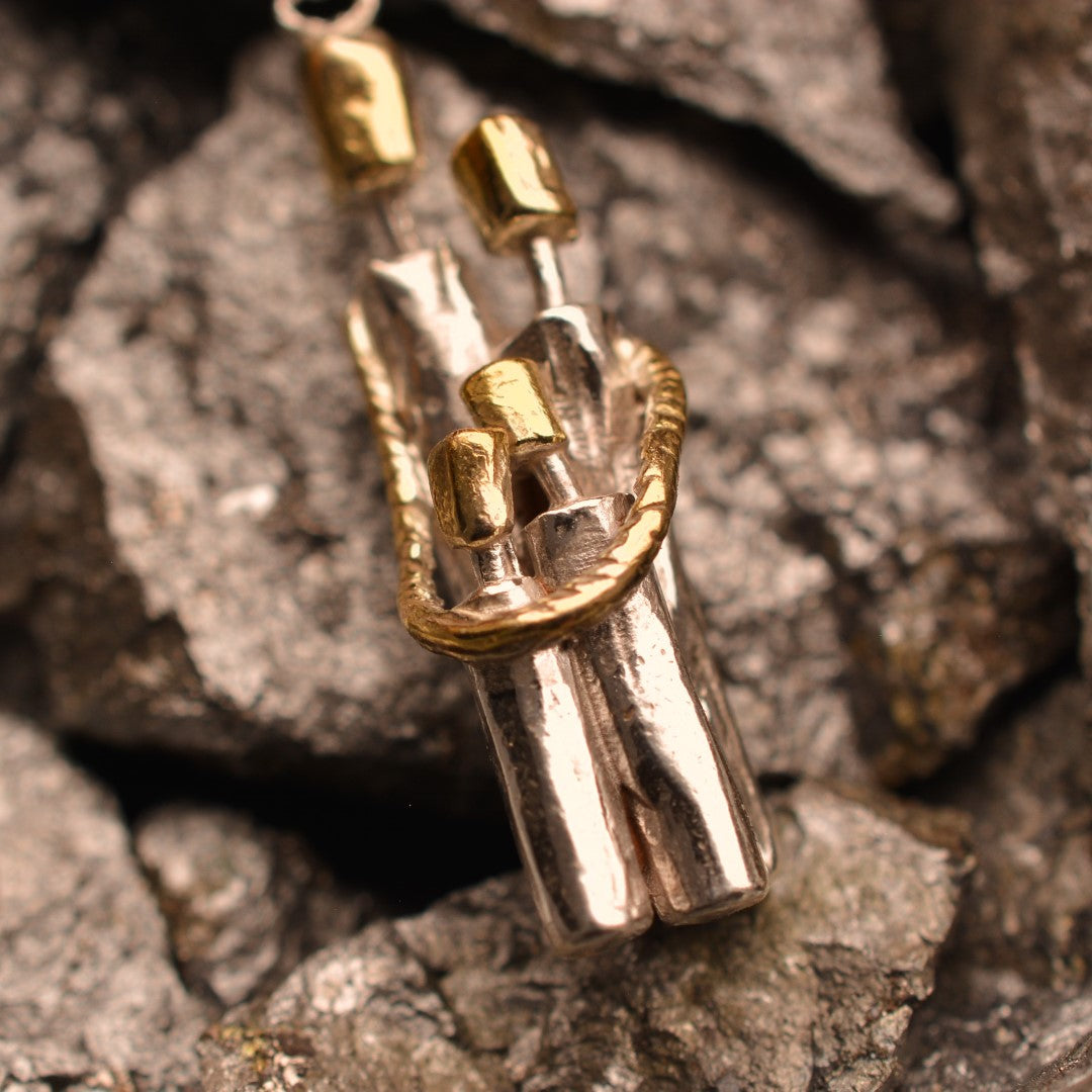 Сребърен медальон 925 „Фамилна сплотеност“ – талисман на единството, любовта и закрилата на семейството | Бохо – рустик – скулптурно бижу | Арт Дива