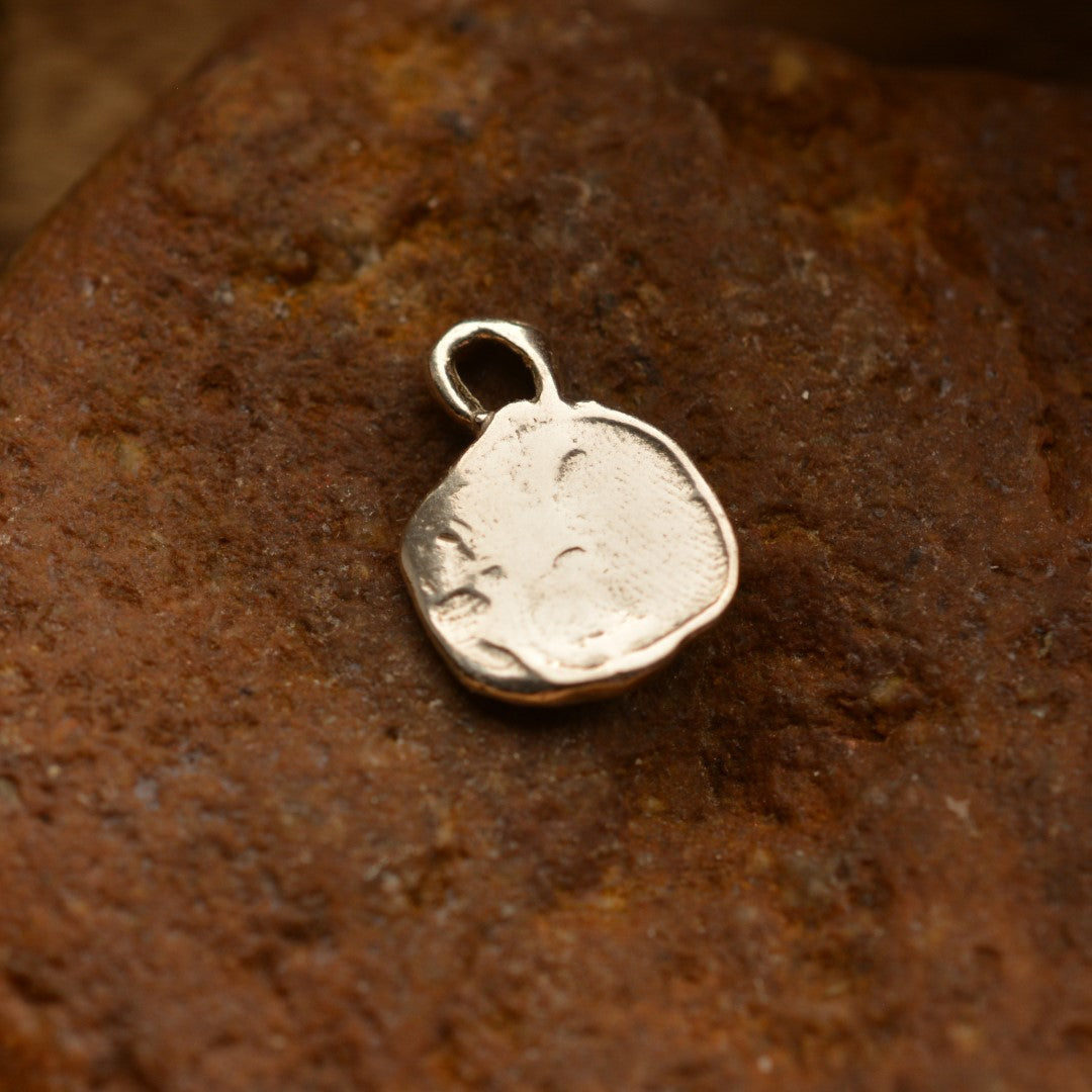 Сребърен медальон лапичка 925 с позлатени акценти – бохо талисман за обич към животните | Арт Дива