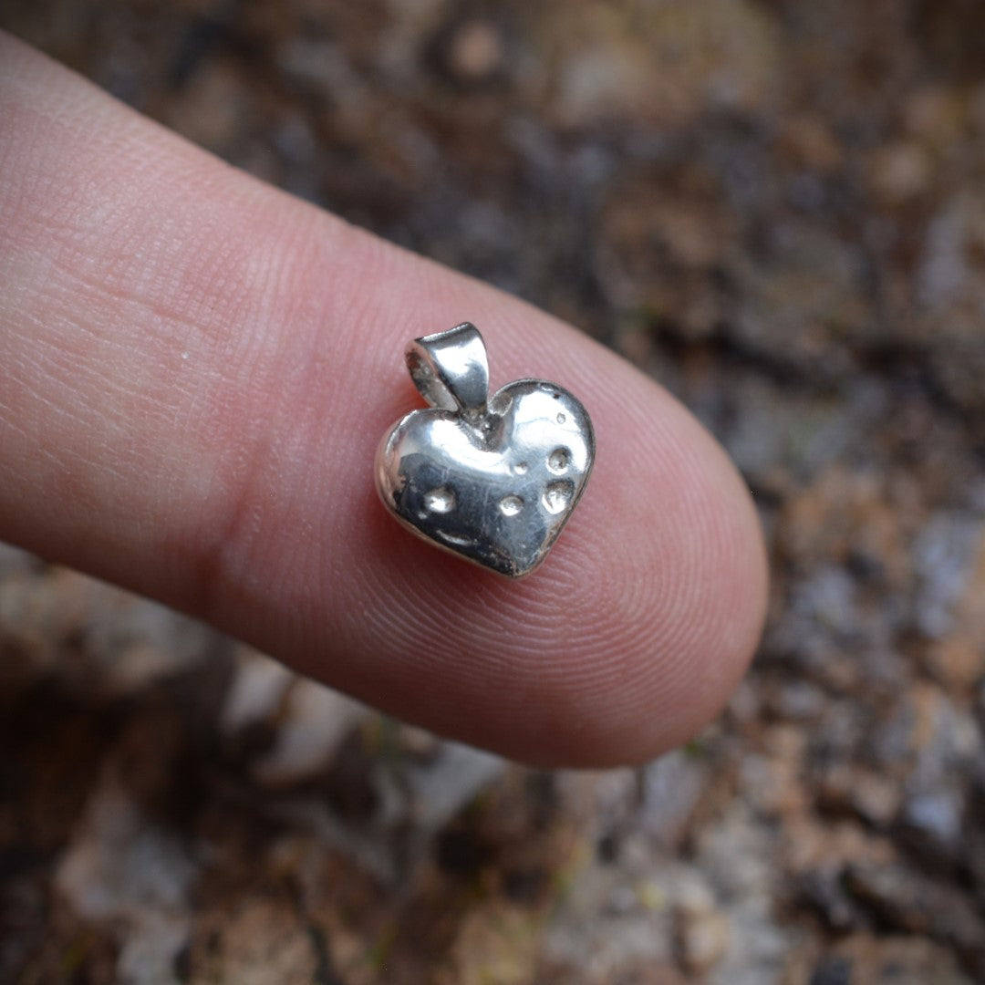 Сребърен медальон сърце 925 – мини артистичен дизайн | Арт Дива