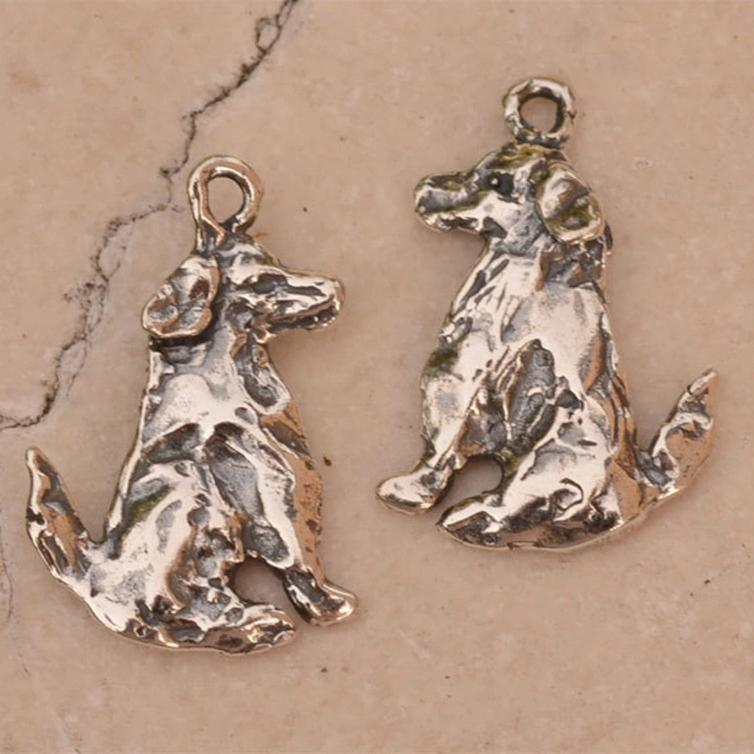Сребърен медальон 925 куче – талисман за вярност и обич, арт бижу, бохо стил, ръчна изработка | Арт Дива