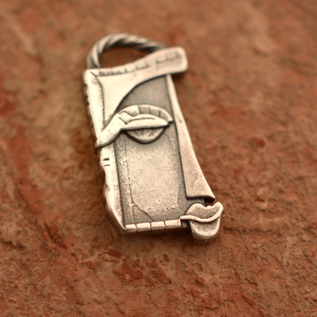 Сребро 925 Лицето на Муза | Артистично Бижу за Творчески Души | Ръчно Изработено Скулптурно Бижу от Art Diva | Бохо Рюстик Стил