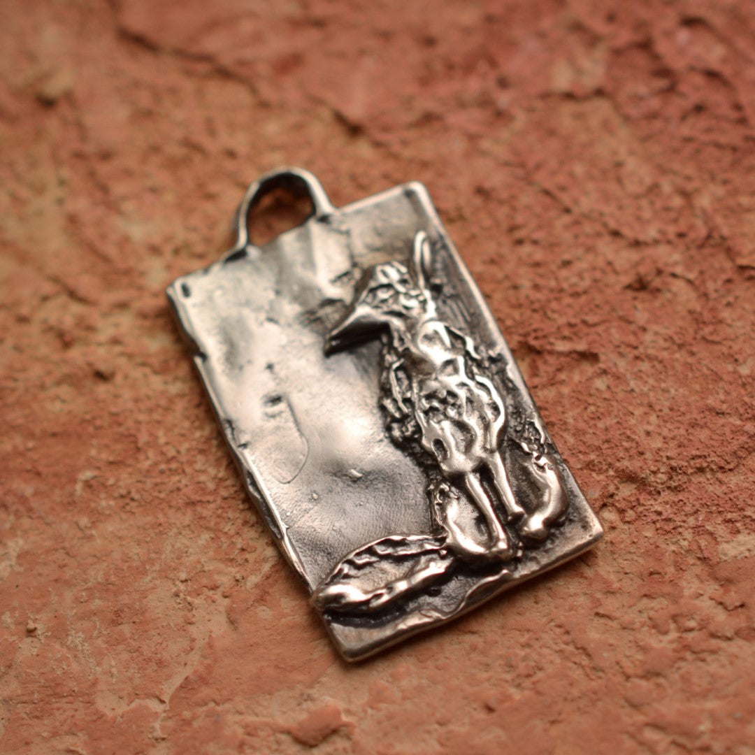 Сребърен медальон 925 лисица – талисман за надежда, скулптурни бижута, бохо стил, ръчна изработка, подходящ подарък за майка, дъщеря или приятелка  Арт Дива