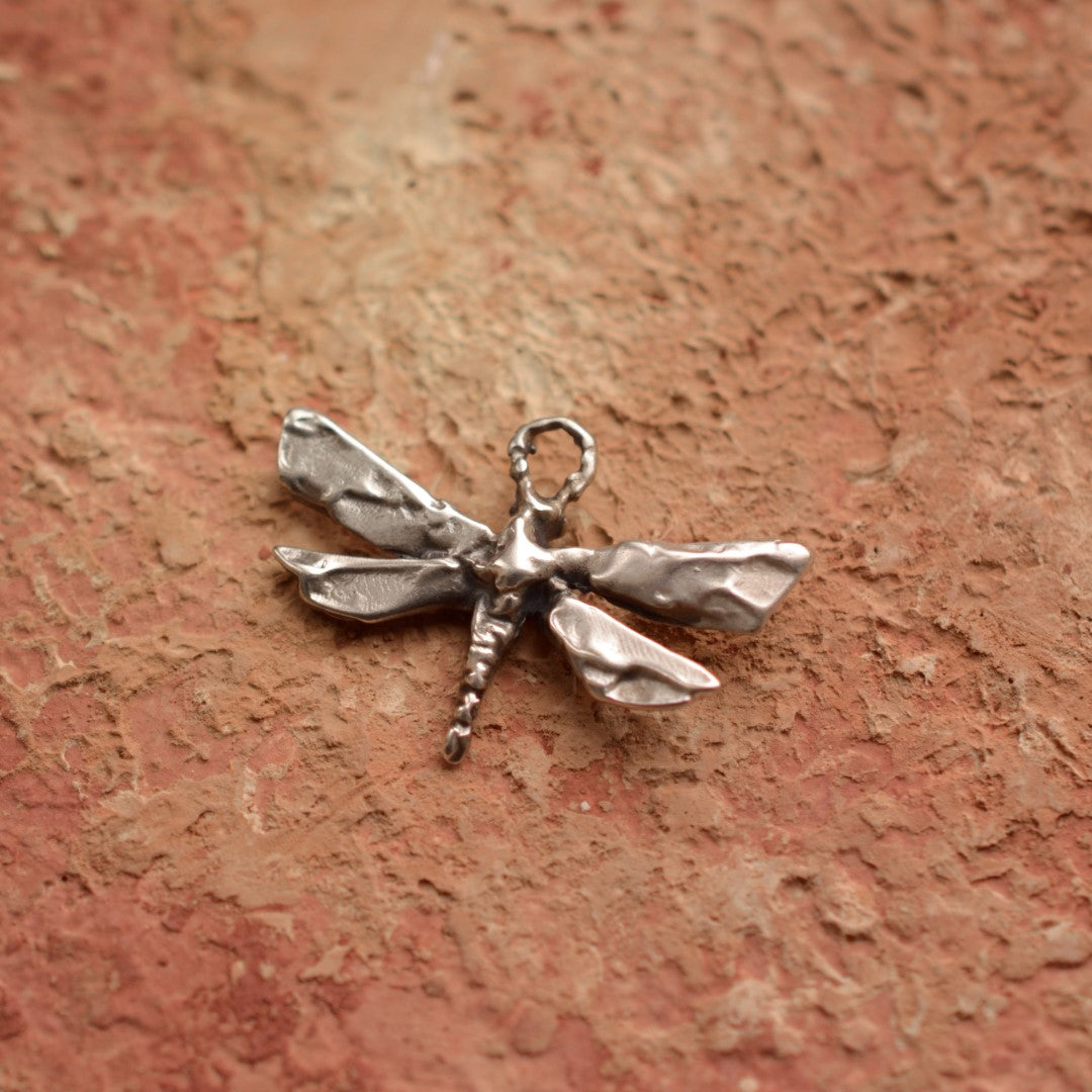 Сребърен медальон 925 водно конче – талисман за промяна и духовно израстване, скулптурни бижута, бохо стил, ръчна изработка, подходящ подарък за майка, дъщеря или приятелка | Арт Дива