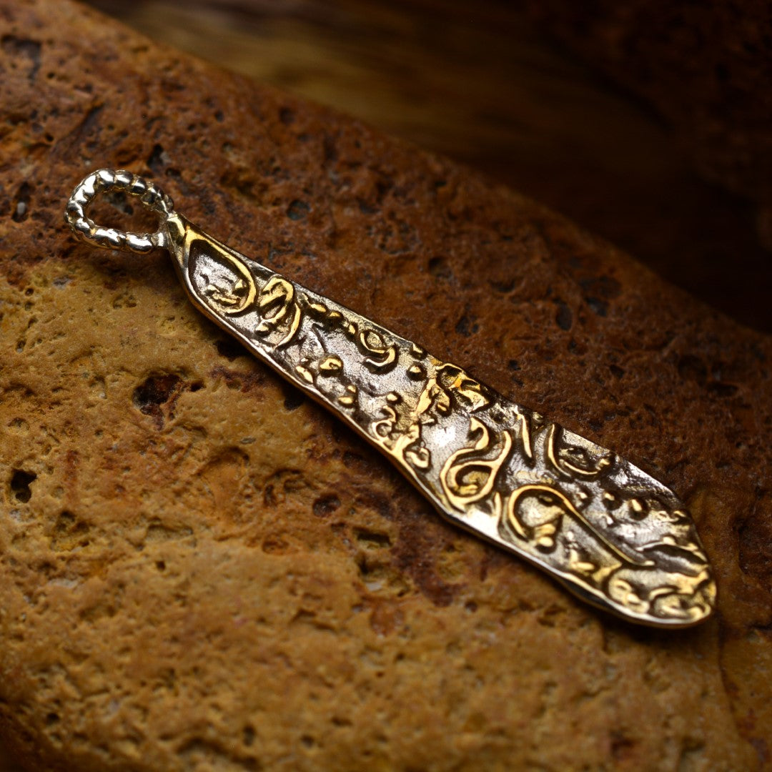 Сребърна висулка „Крило на водно конче“ 925 | Символ на лекота и трансформация | Бохо – рустик скулптурно бижу | ArtDiva