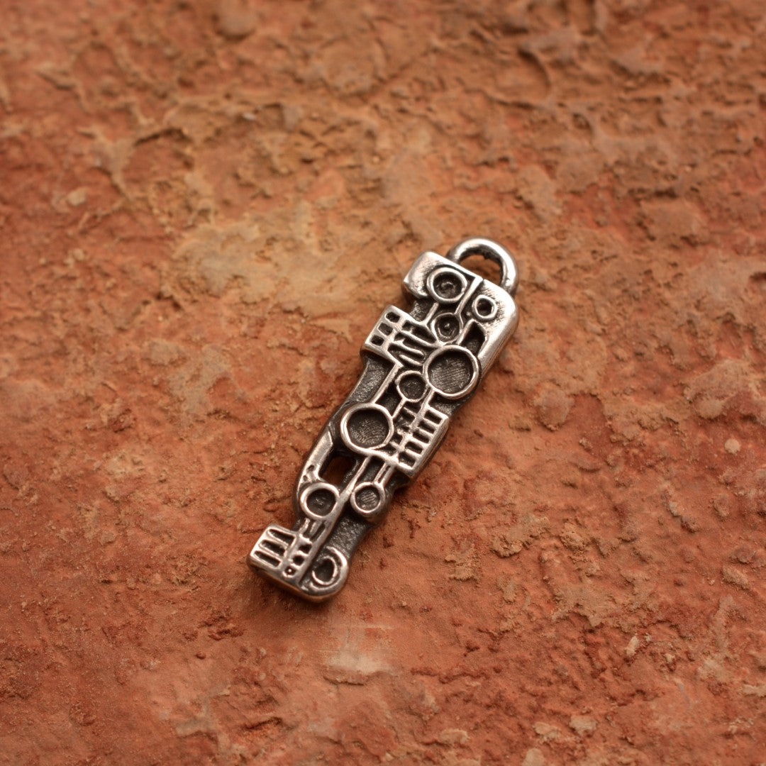 Сребро 925 Висулка Пулс | Артистично Бижу за Сила и Ритъм | Ръчно Изработено Скулптурно Бижу от Art Diva | Бохо Рюстик Стил