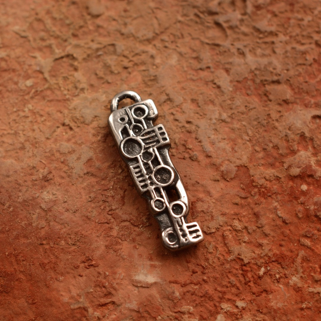 Сребро 925 Висулка Пулс | Артистично Бижу за Сила и Ритъм | Ръчно Изработено Скулптурно Бижу от Art Diva | Бохо Рюстик Стил