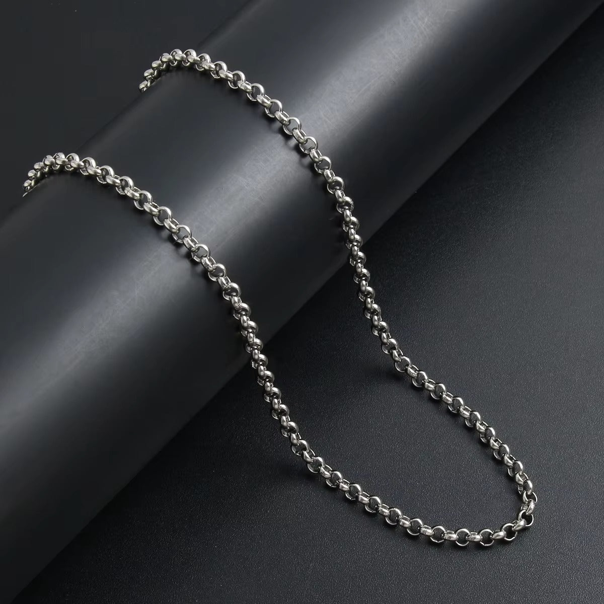 Мъжка Сребърна Верига (Синджир) – Сребро 925, Дължина 65 см. Кръгла плетка.